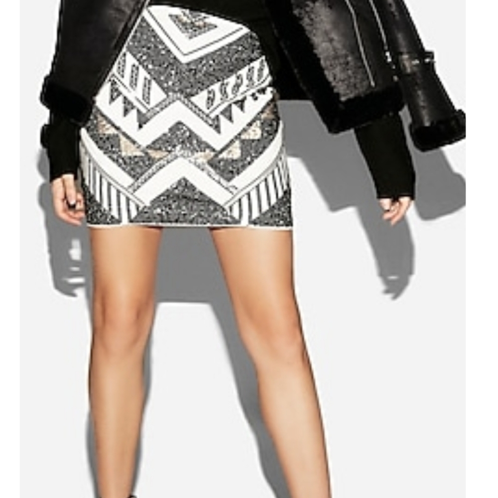 EXPRESS Sequin Mini Skirt